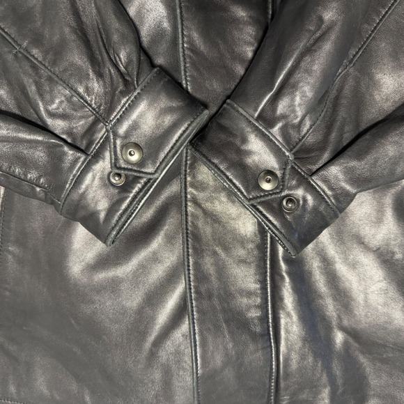 Rochester Mens Black Lambskin Leather Full Zip Jacket Size 2X Pockets Drawstring - Picture 6 of 16